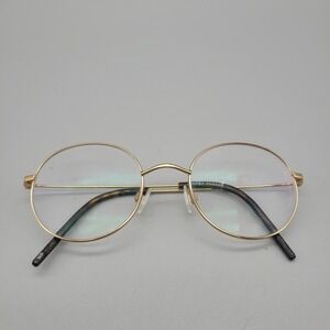Warby Parker Raider M 2403 Polished Gold Round Eyeglasses Frame 51-21-140